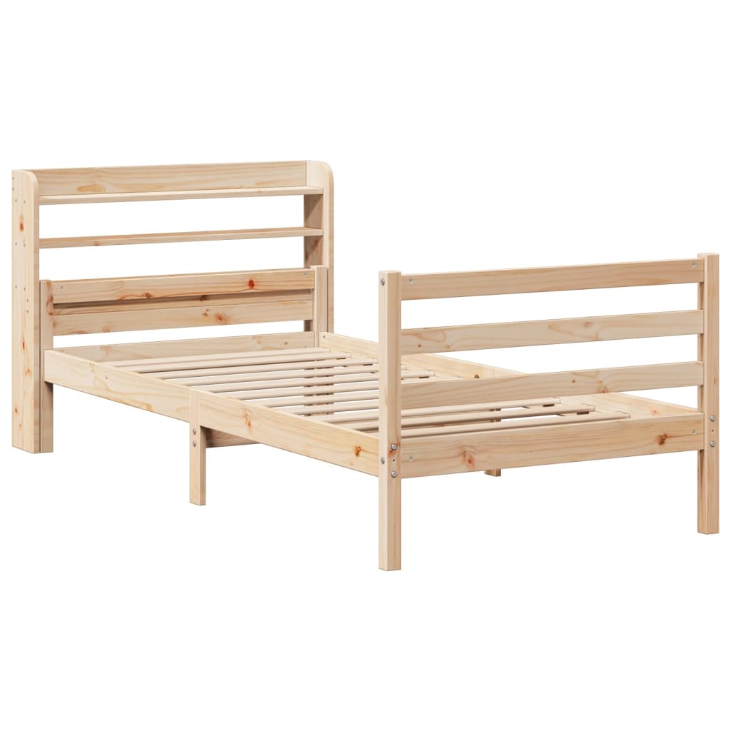 Bed Frame with Headboard without Mattress 90x200 cm